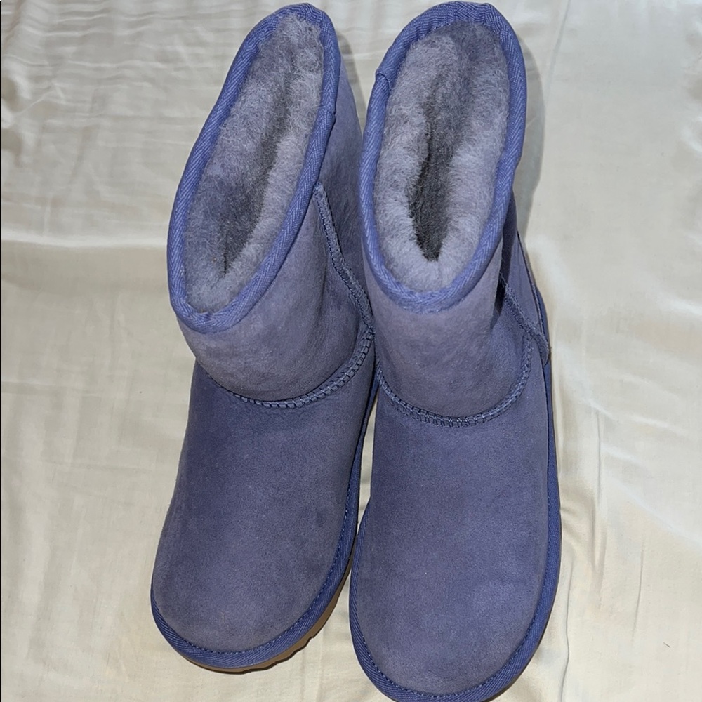 UGG Blue and Purple Winter Boots Cozy Slip-On